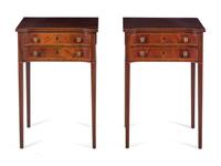 A Pair of Kittinger Federal Style Mahogany Side Tables