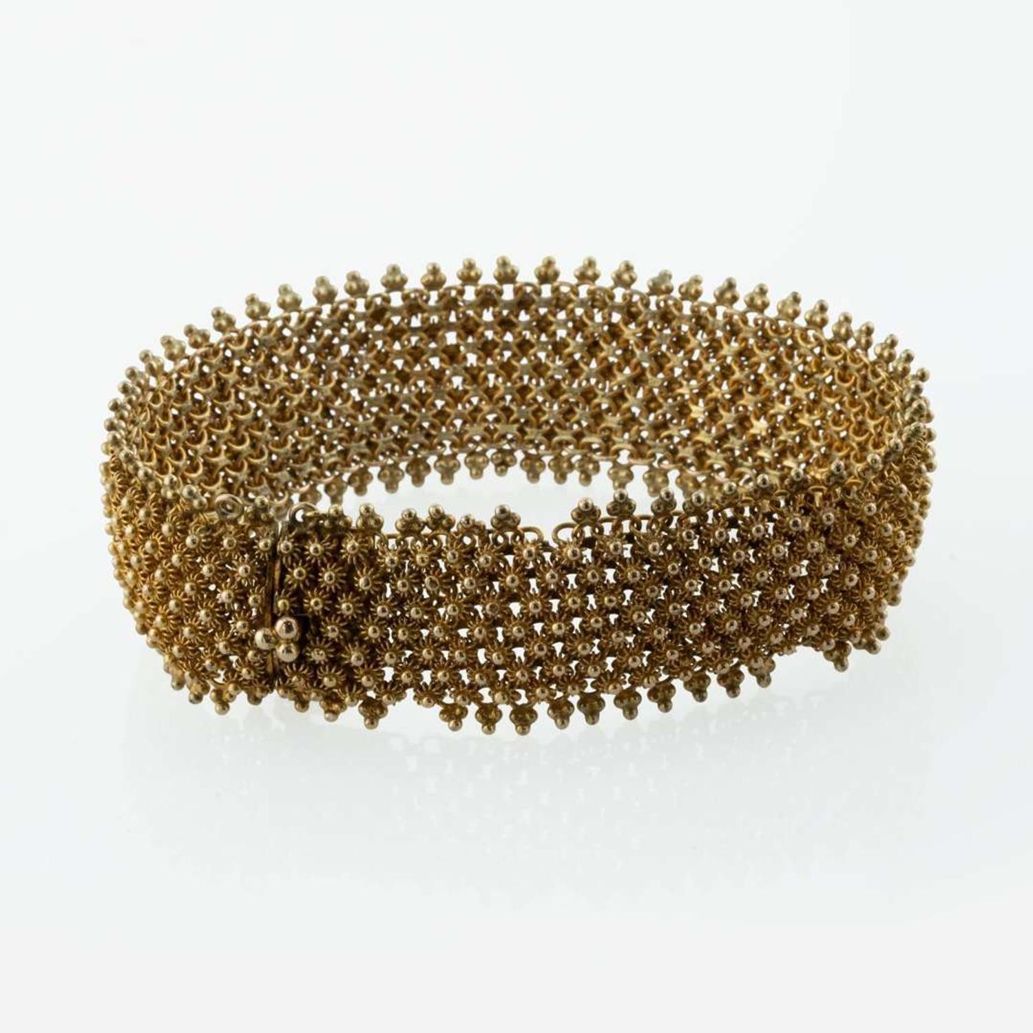 A Collection of Two 14K Yellow Gold Bracelets