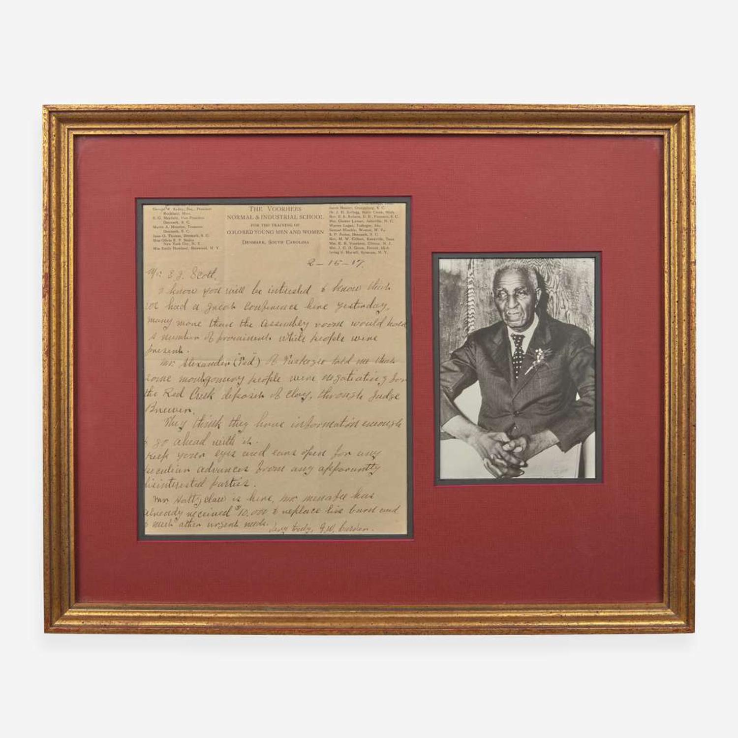 [African Americana] Carver, George Washington Autograph Letter, signed
