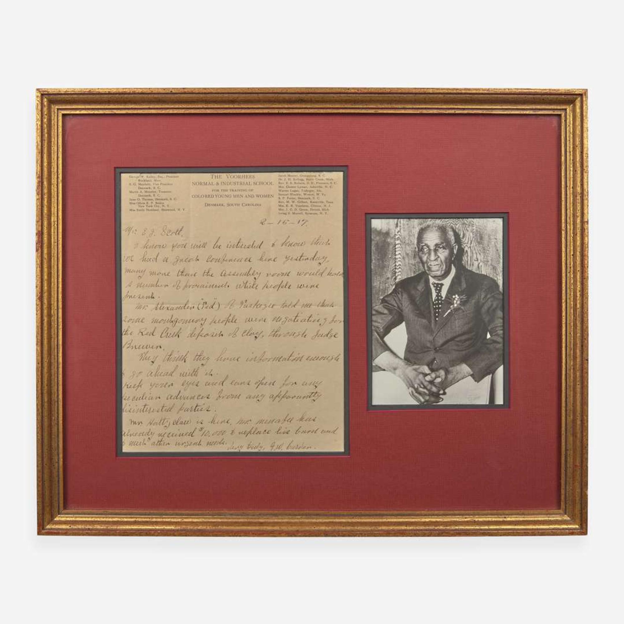 [African Americana] Carver, George Washington Autograph Letter, signed