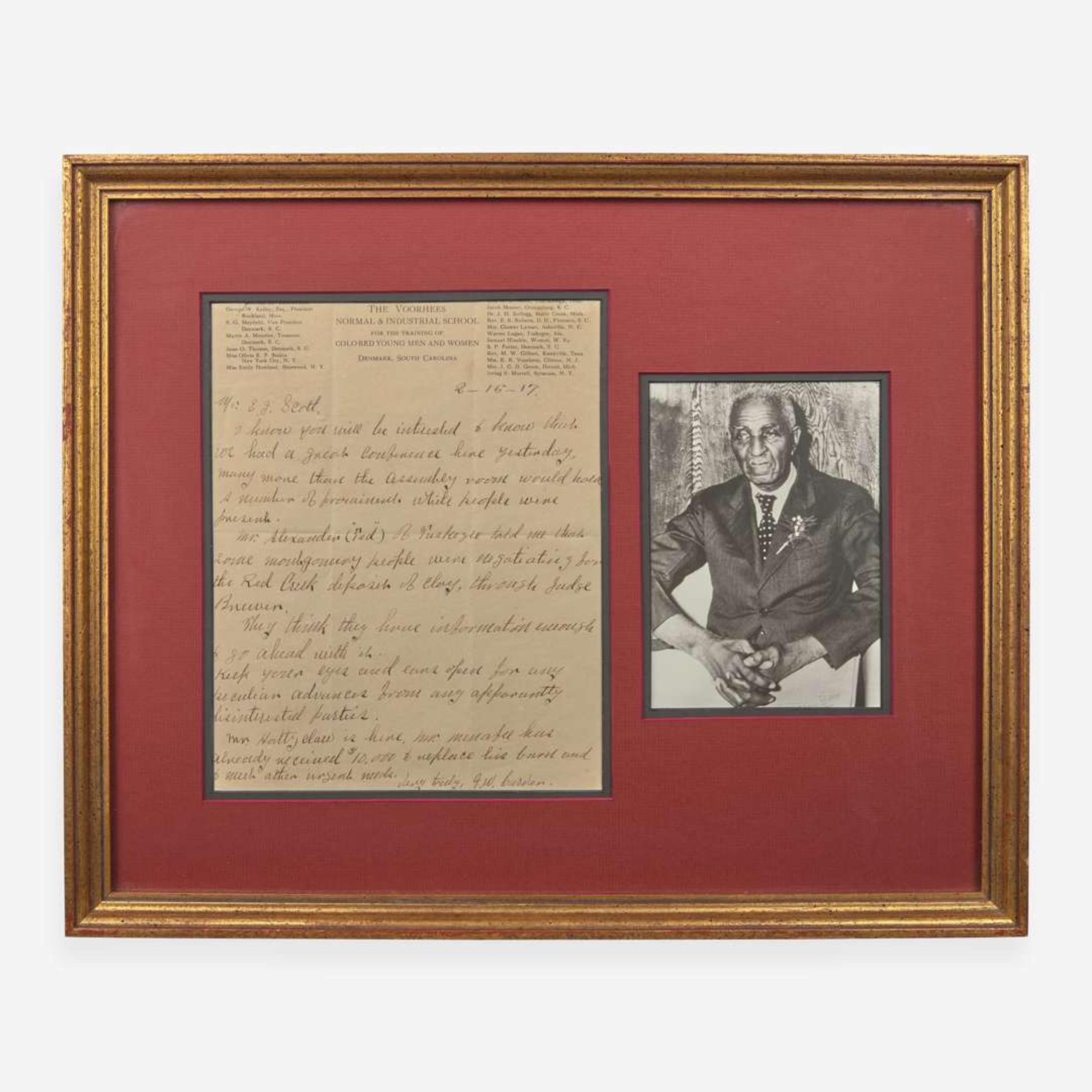 [African Americana] Carver, George Washington Autograph Letter, signed