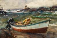 Sailing and Harbor Scenes (a group of three works)