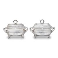 Two Impressive George III Sterling Silver Sauce Tureens