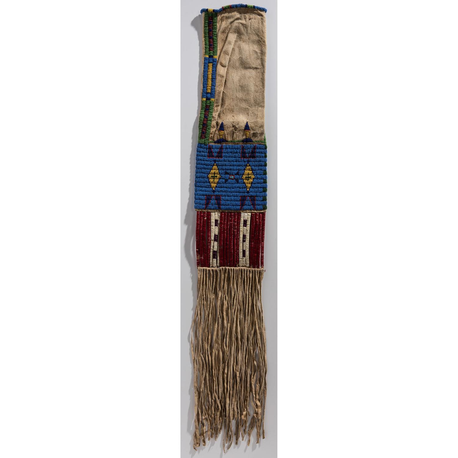 Sioux Beaded Hided Tobacco Bag