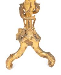 A Pair of Italian Giltwood Putto Base Side Tables