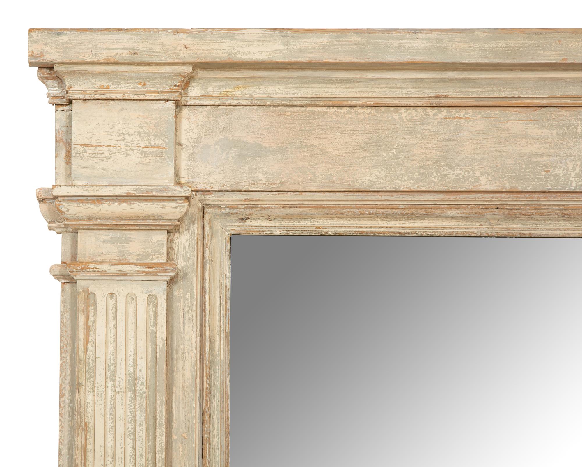 A Neoclassical Style Painted Mirror