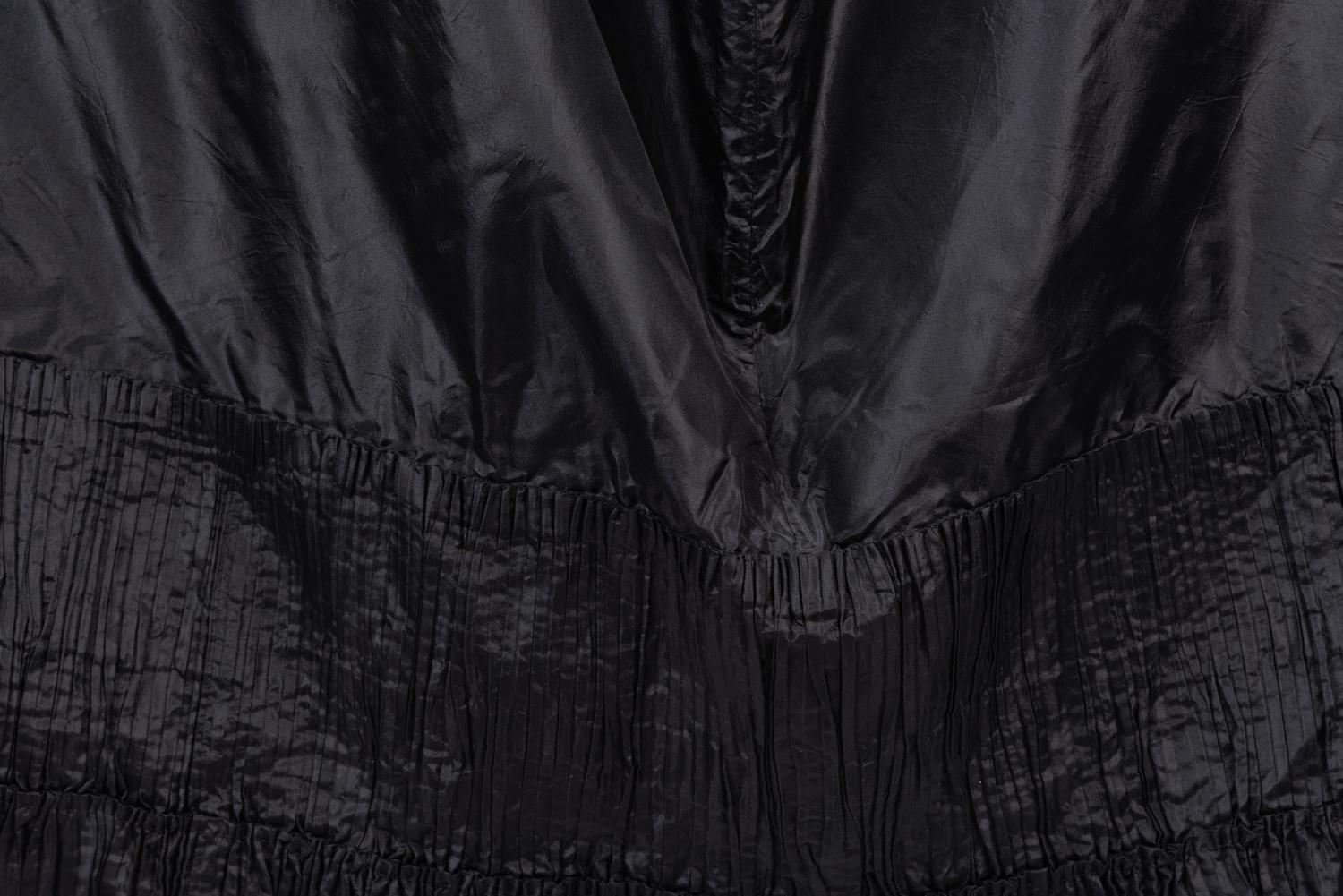 Callot Soeurs Black Silk Taffeta Cape, 1910-20s
