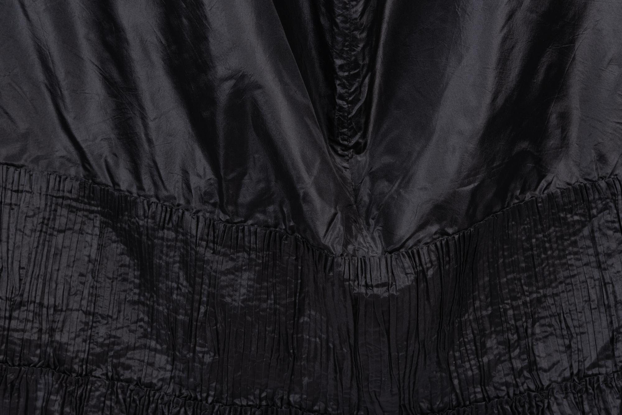 Callot Soeurs Black Silk Taffeta Cape, 1910-20s