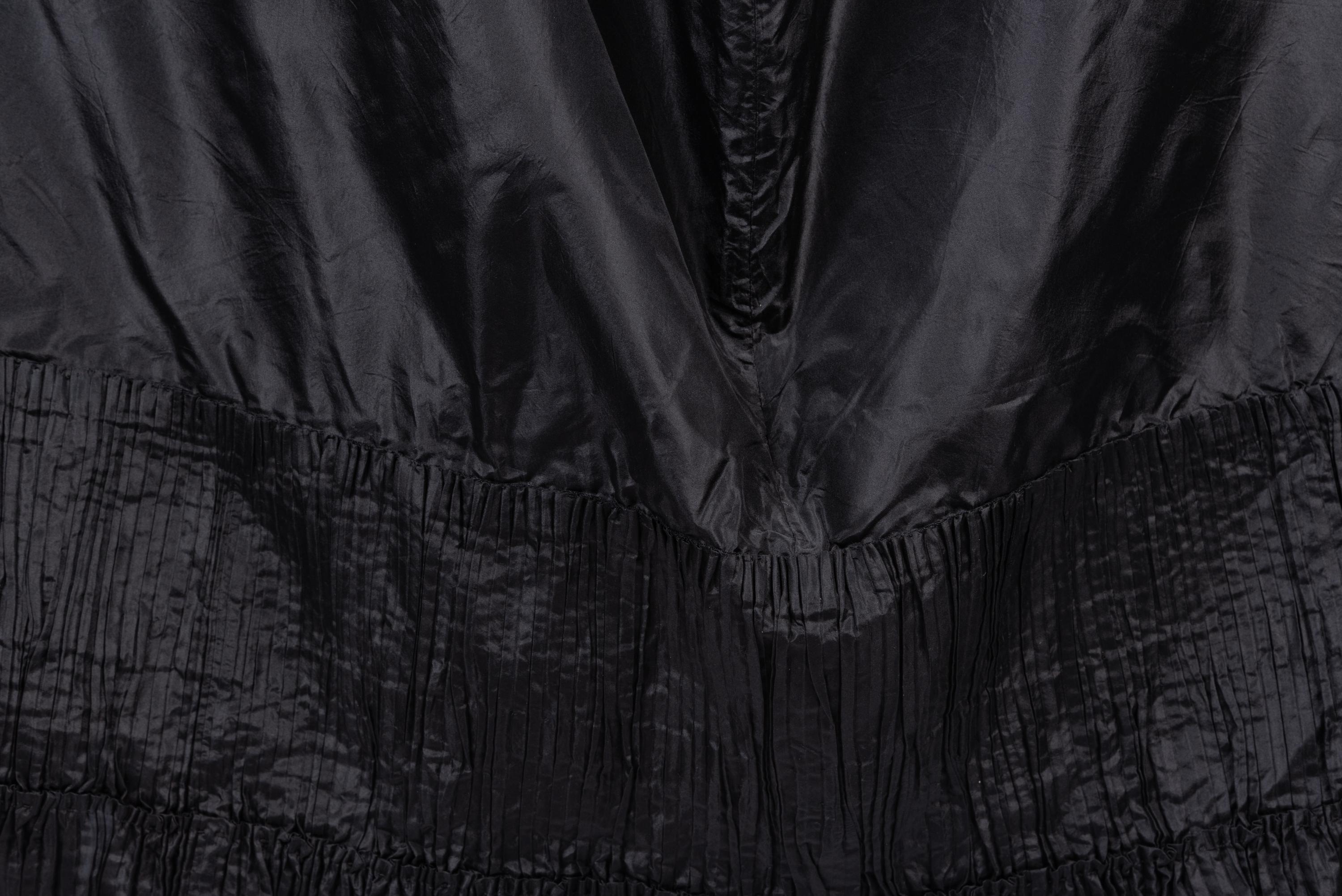 Callot Soeurs Black Silk Taffeta Cape, 1910-20s