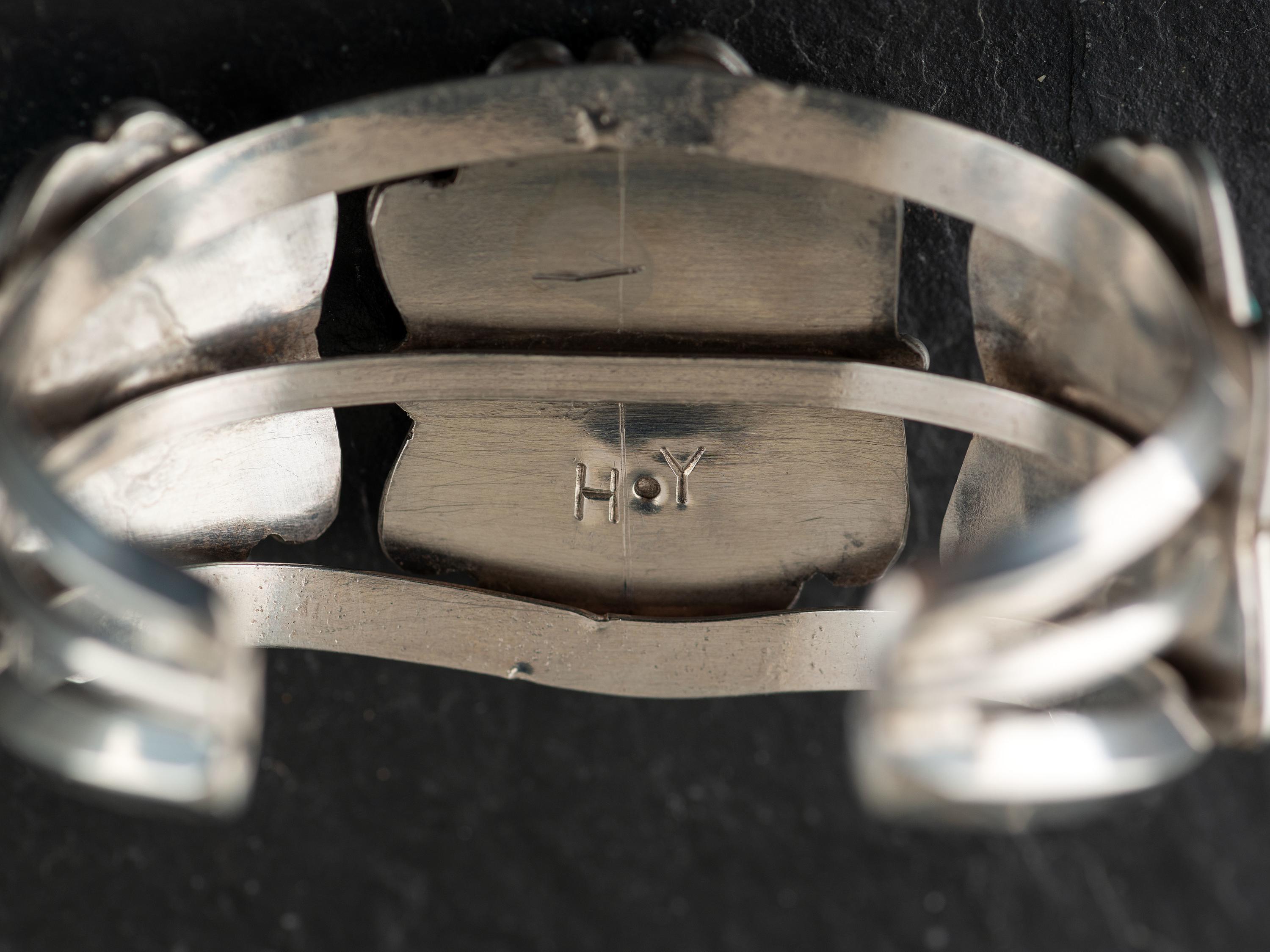 Navajo Silver and Turquoise Cuff Bracelets