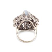 STAR SAPPHIRE AND DIAMOND RING