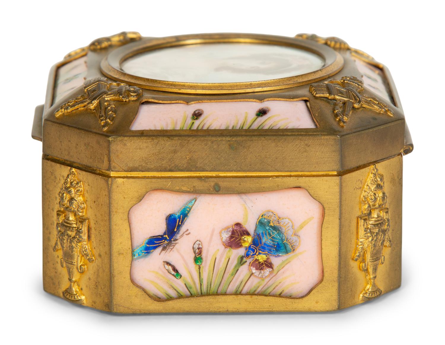 A Gilt Metal Trinket Box — 19th/20th Century