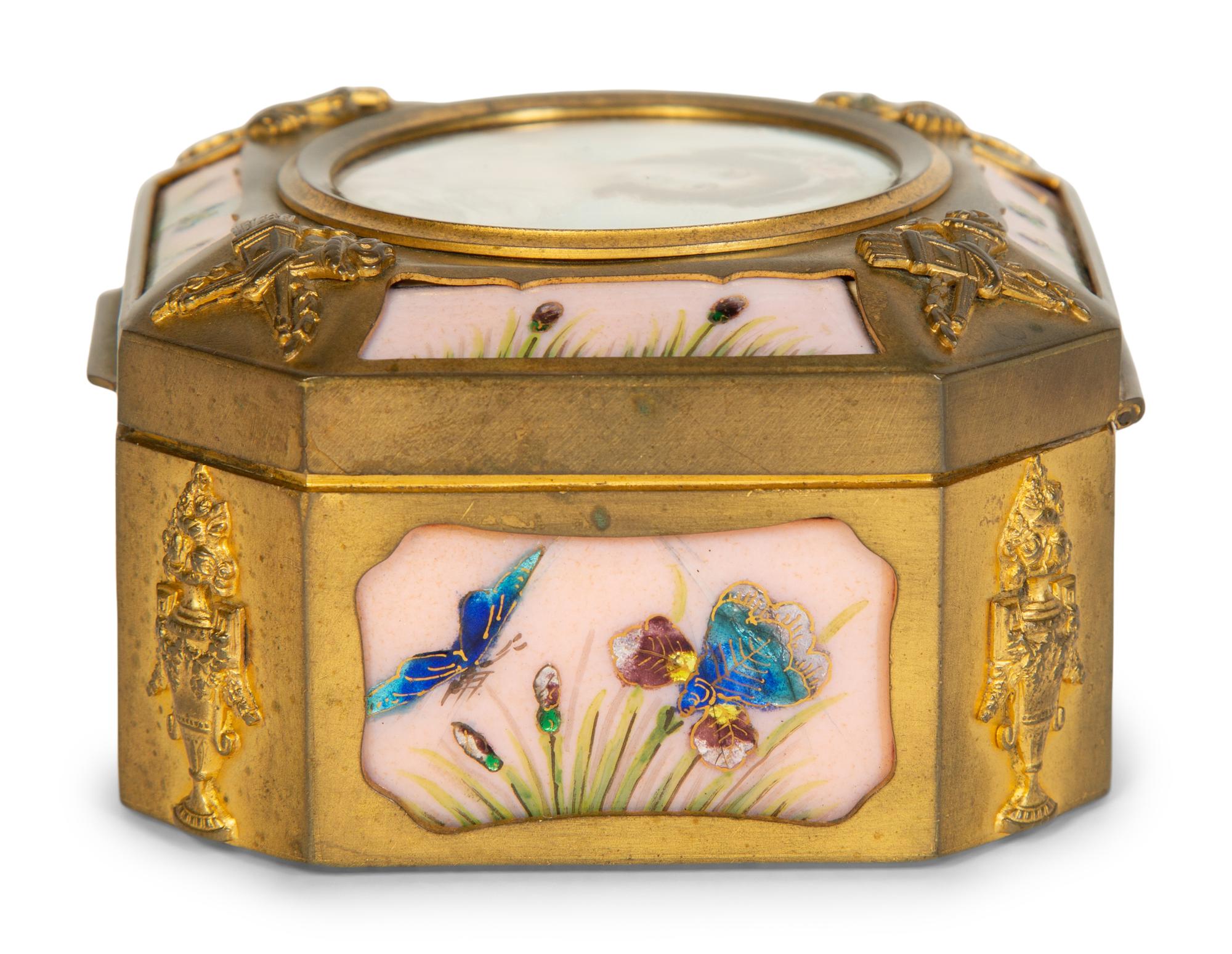 A Gilt Metal Trinket Box — 19th/20th Century