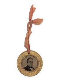 [LINCOLN-HAMLIN CAMPAIGN]. A presidential campaign token featuring ferrotype portraits of Lincoln and Hamlin, ca. 1860.