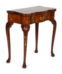 A Dutch Marquetry Flip-Top Table