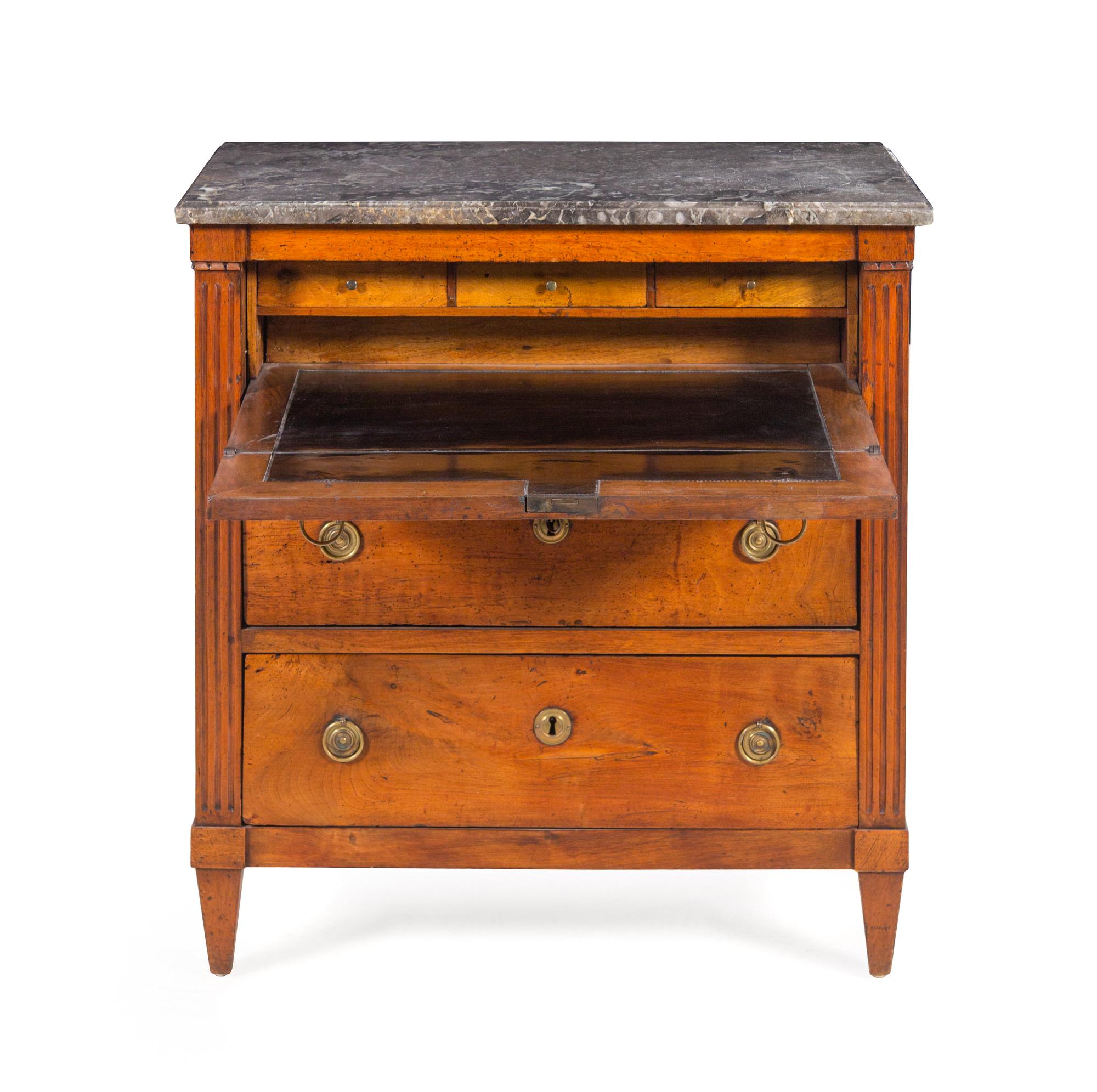 A Louis XVI Marble-Top Commode