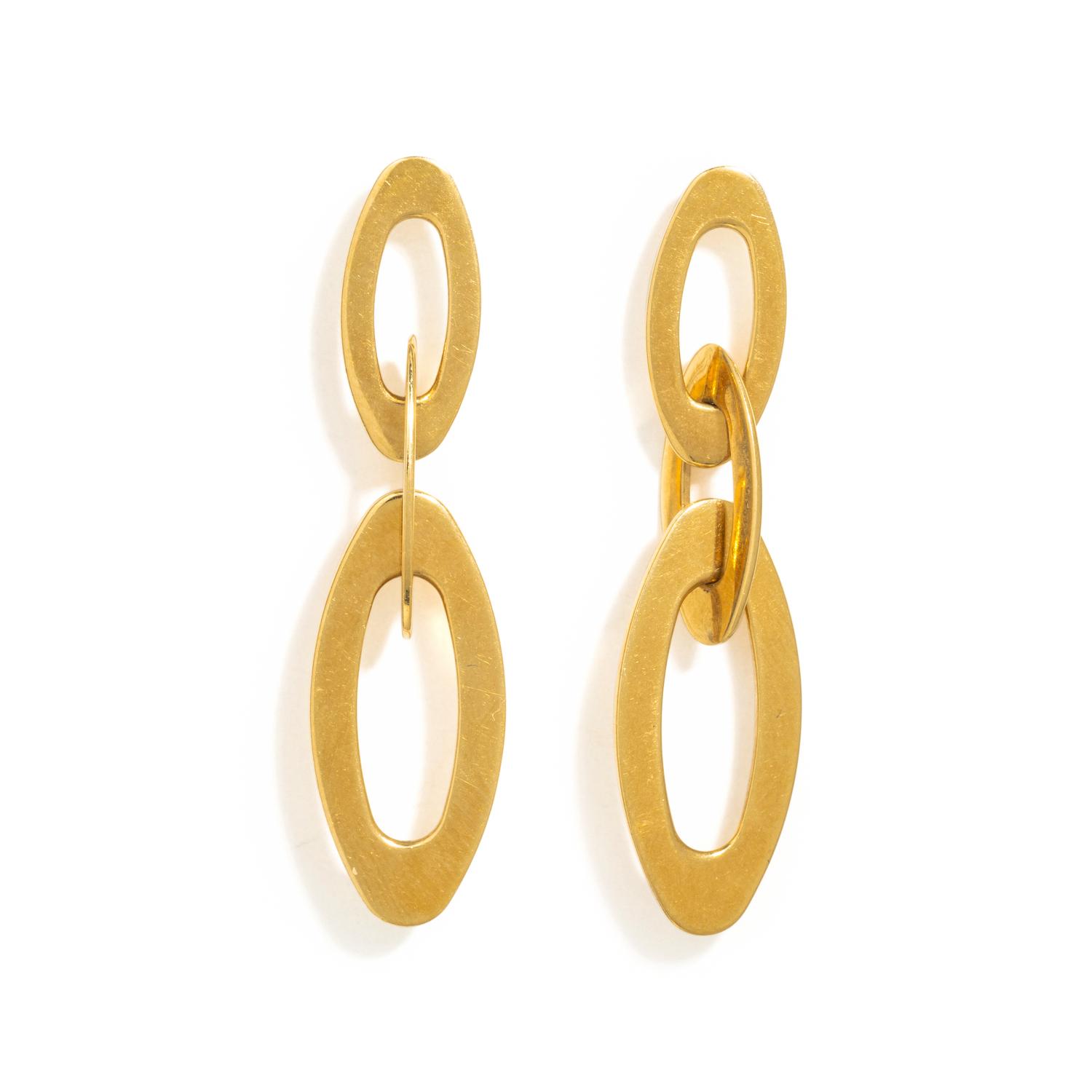 ROBERTO COIN, YELLOW GOLD 'CHIC & SHINE' EARRINGS
