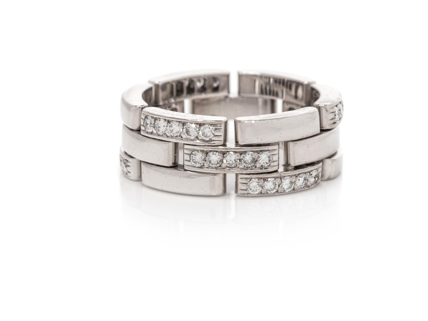 CARTIER, WHITE GOLD AND DIAMOND 'PANTH È RE' RING