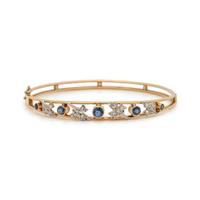 SAPPHIRE AND DIAMOND BANGLE BRACELET