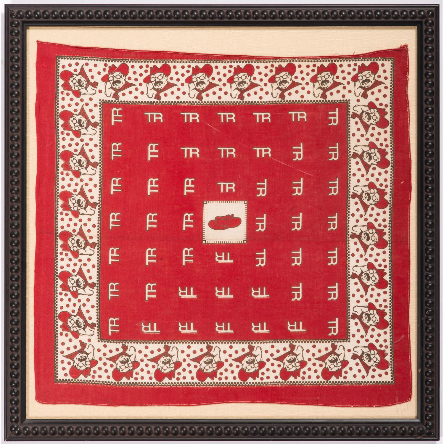 Theodore Roosevelt 1912 Campaign Bandanna Featuring Rough Rider Imagery