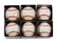 A Group of Six Pete Rose Signed Baseballs,