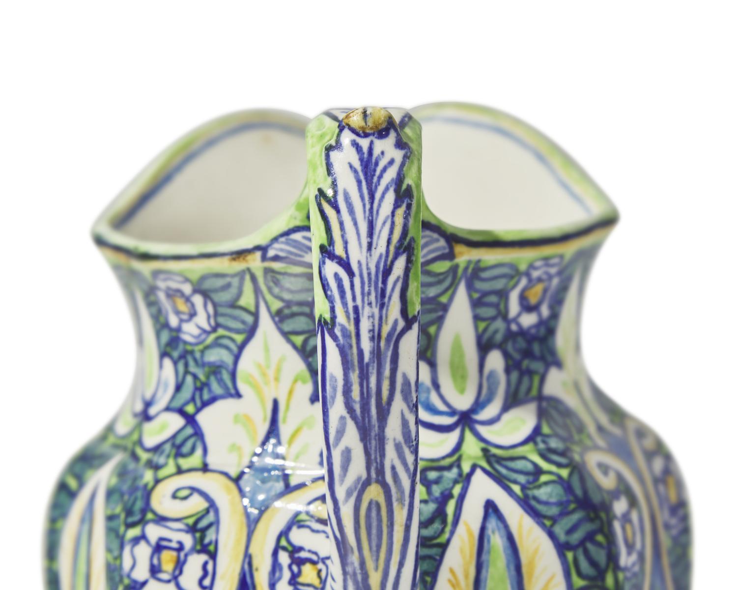 A Wedgwood Arts and Crafts Decorated Creamware Milk Pitcher