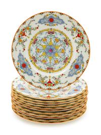 A Set of Twelve Worcester Porcelain Plates
