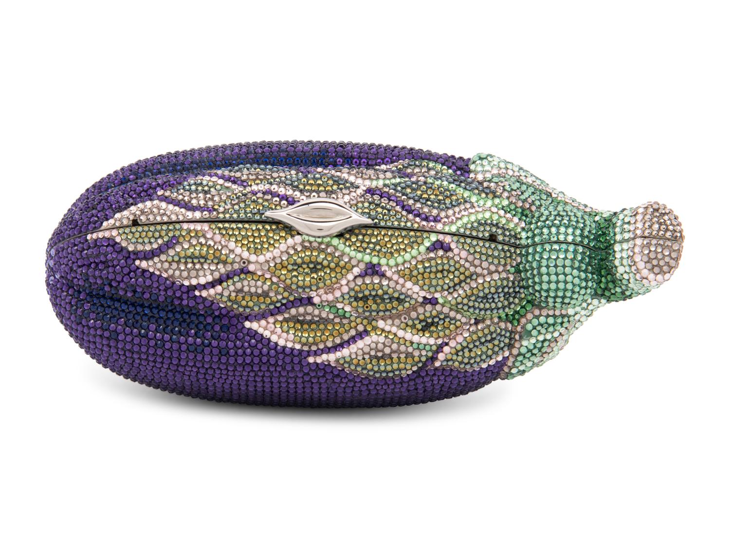 Judith Leiber Collector's Edition Eggplant Minaudière