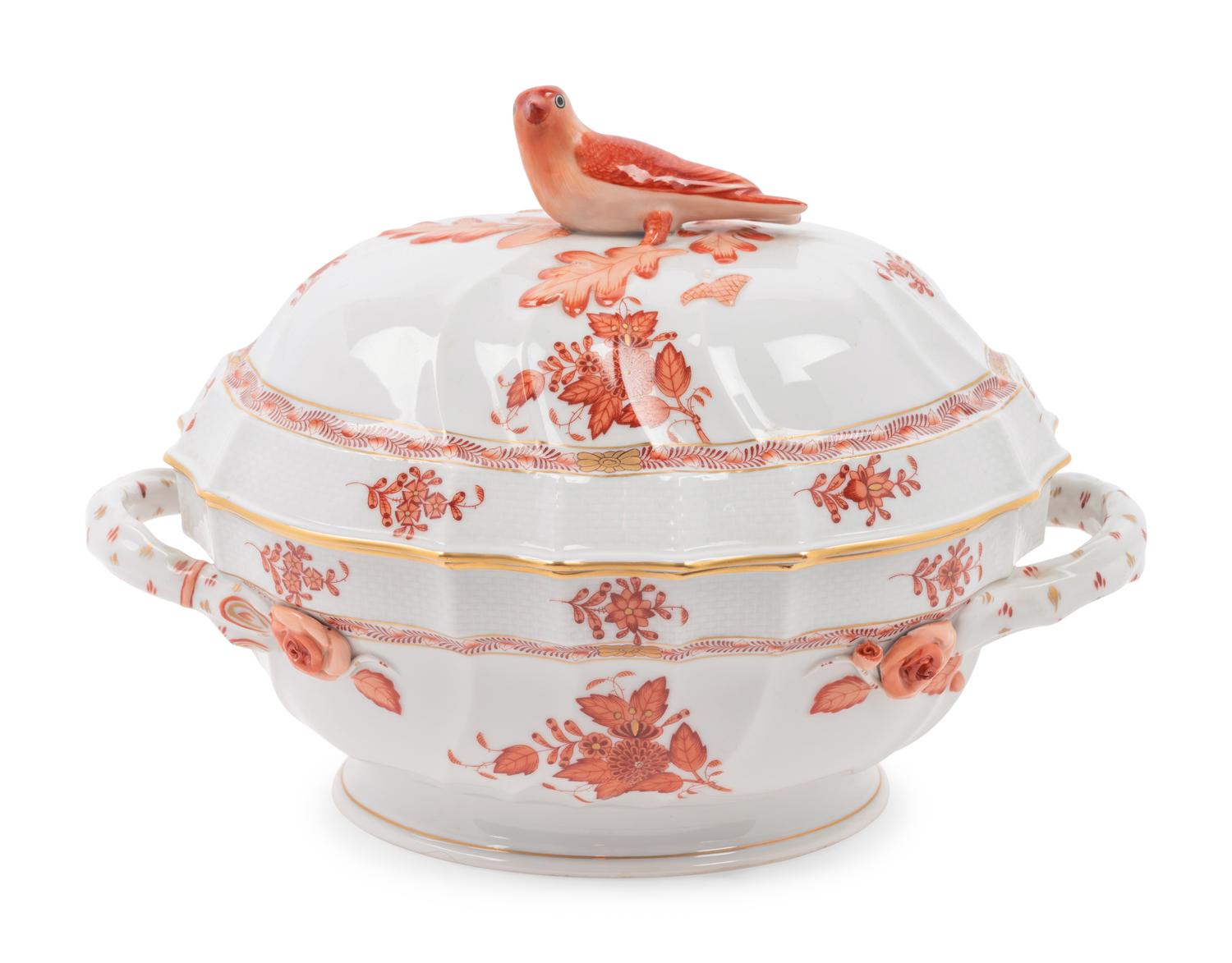 A Herend Chinese Bouquet Porcelain Tureen