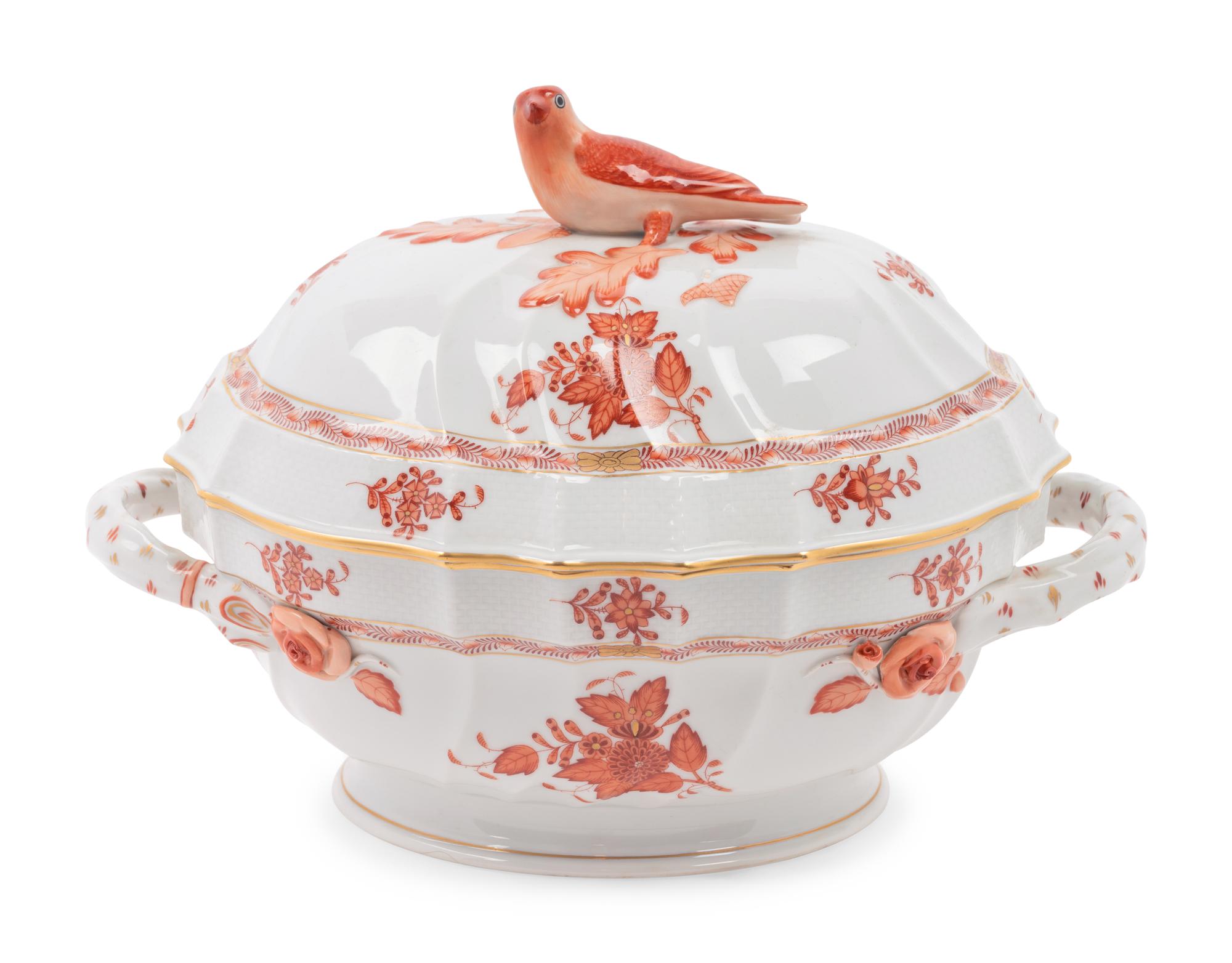A Herend Chinese Bouquet Porcelain Tureen
