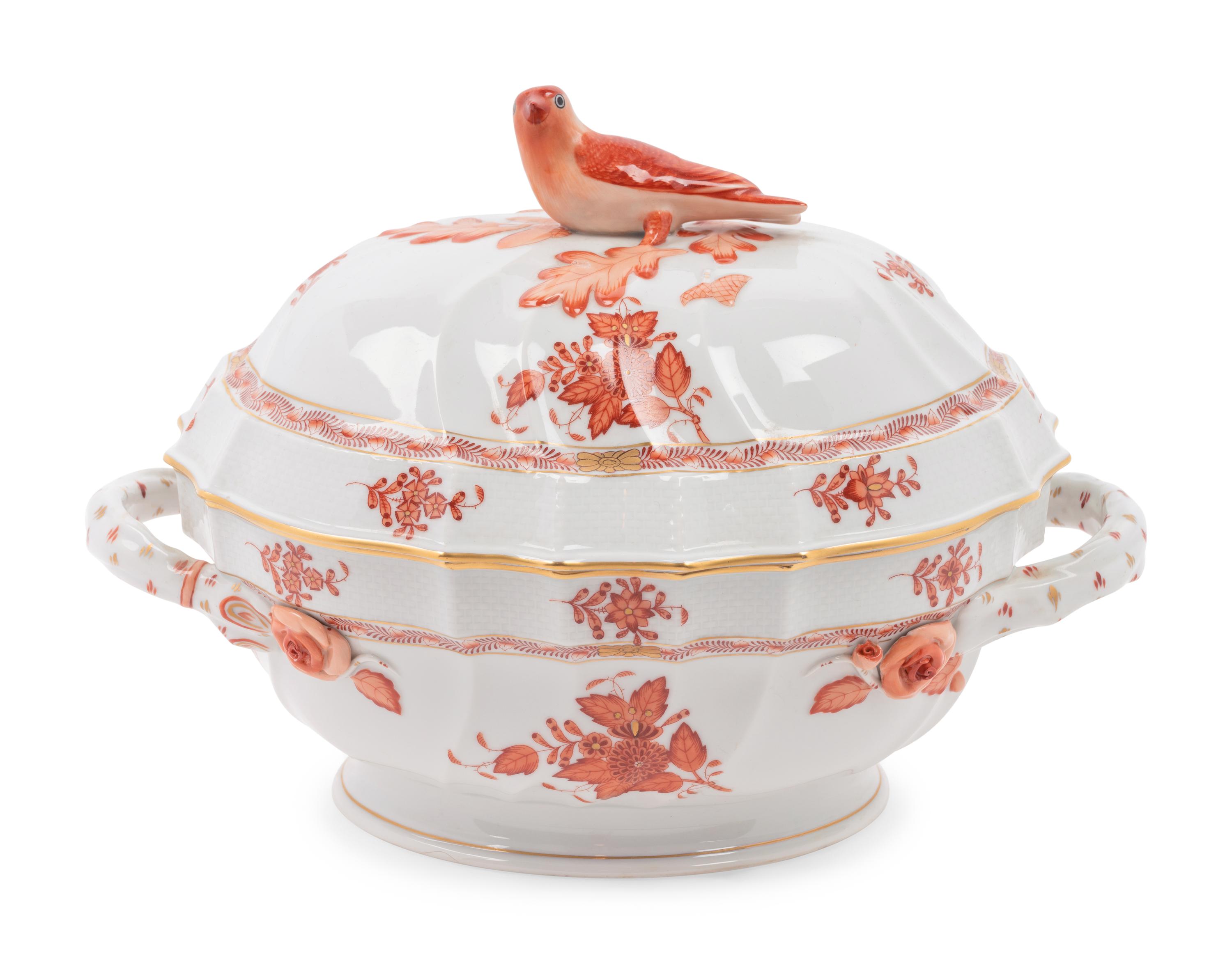 A Herend Chinese Bouquet Porcelain Tureen