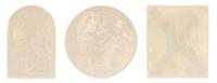 Three Belleek Lithophanes Diameter of largest 8 7/8 inches. — IMPRESSED BELLEEK (R) IRELAND MARK