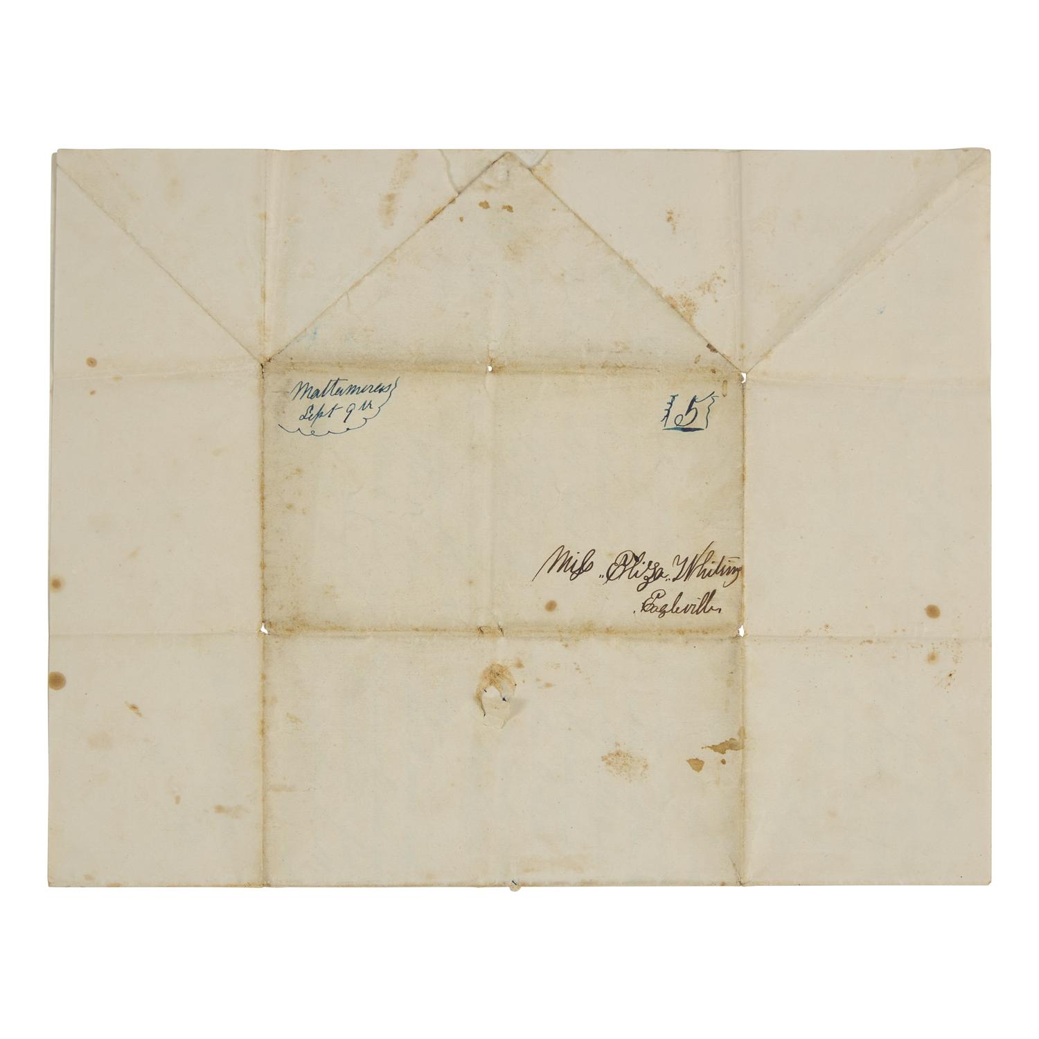 [Mexican-American War] A U.S. Soldier Writes to His Love Interest Following the March on Matamoros