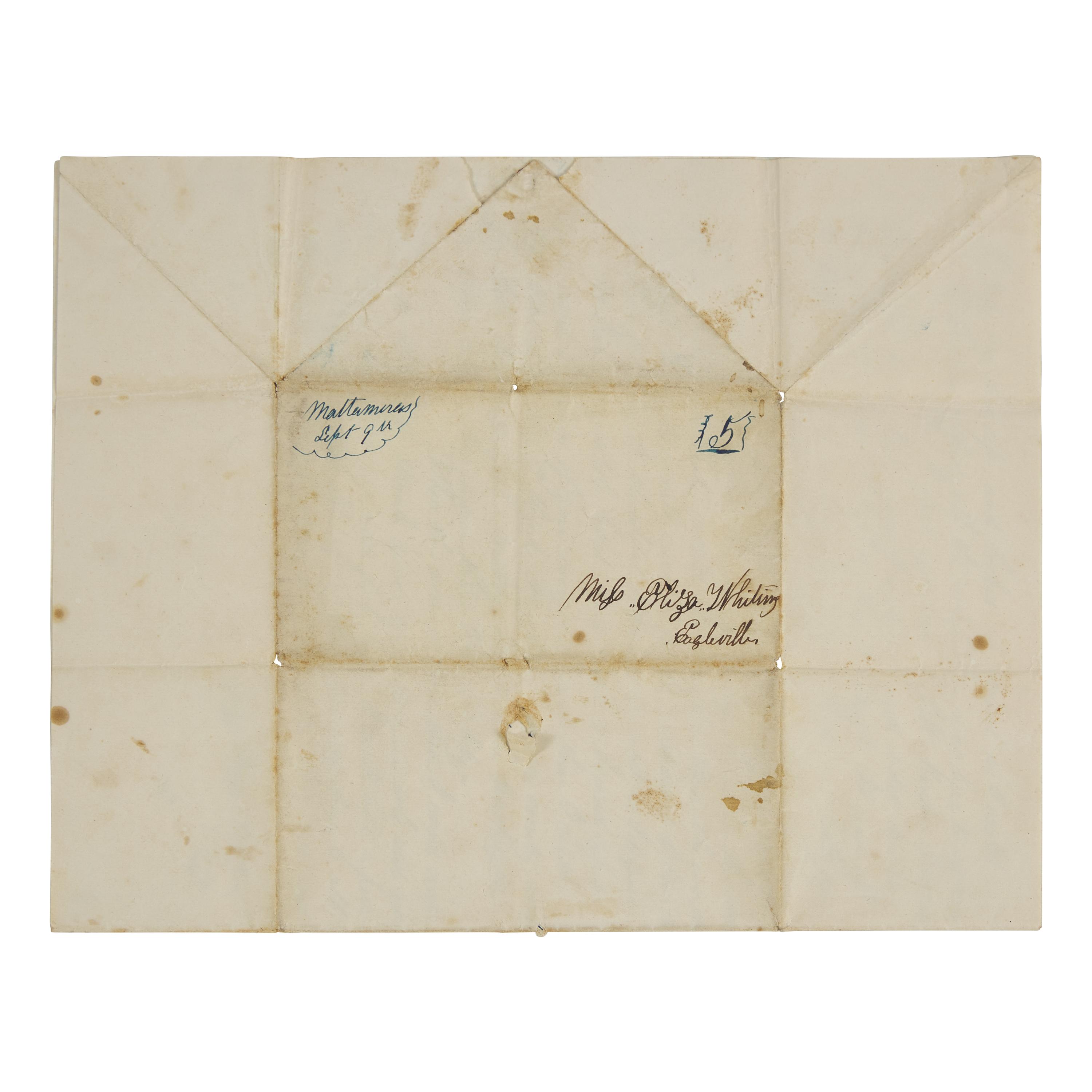 [Mexican-American War] A U.S. Soldier Writes to His Love Interest Following the March on Matamoros