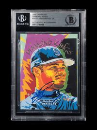 A 1995 Donruss Diamond Kings Ken Griffey Jr. Signed Autograph Baseball Card No. DK-27 (Beckett Authentication Services BAS Certified)