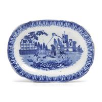 A Group of Miniature Staffordshire Historical Blue Transferware in Kite Flyer or Franklin and The Kite