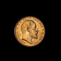 A United Kingdom 1906 Sovereign: Edward VII-London Mint Gold Coin