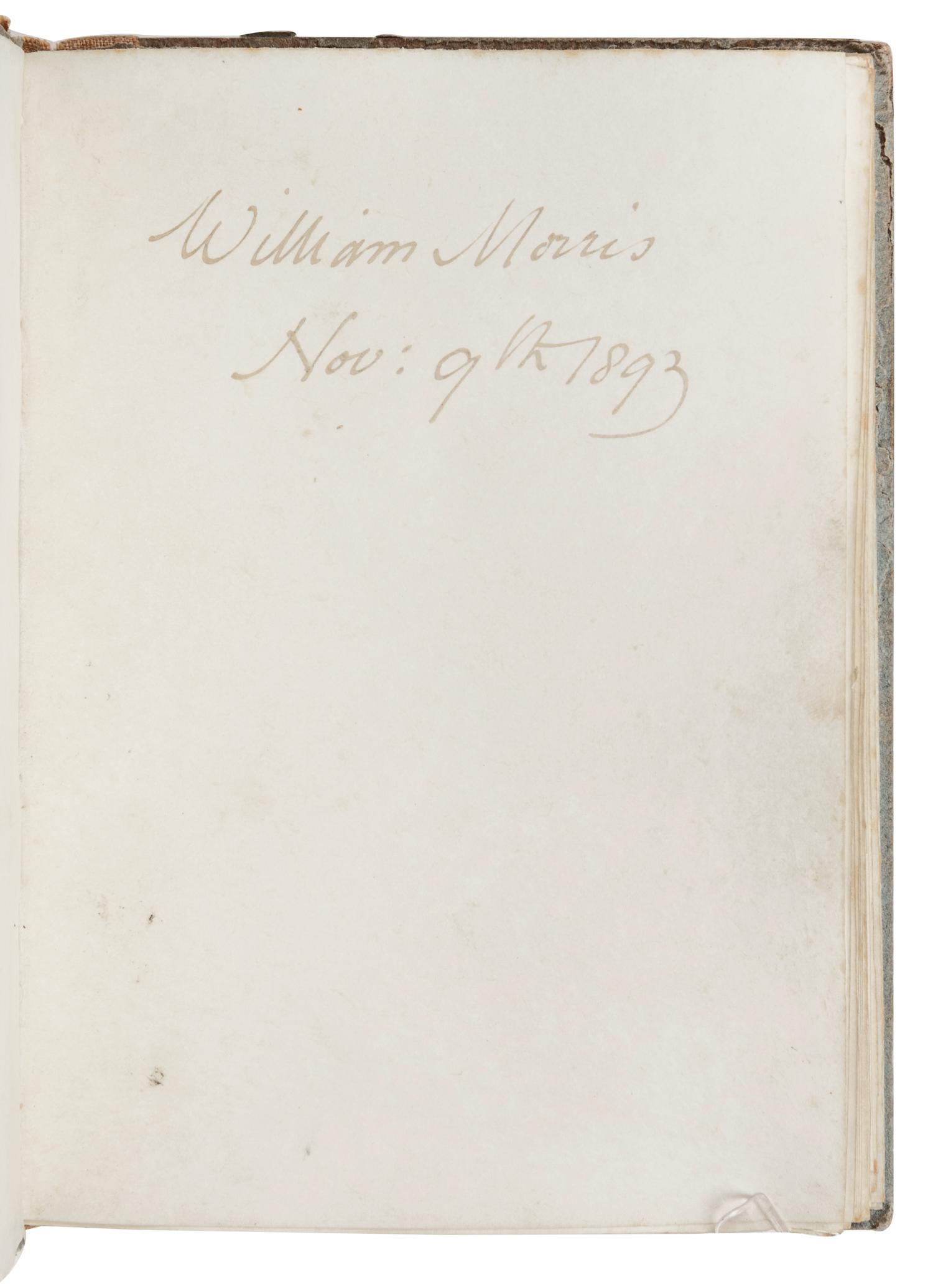 [MORRIS, William, his copy] -- [KELMSCOTT PRESS]. MORRIS, William (1834-1896). Gothic Architecture: A Lecture for the Arts and Crafts Exhibition Society . Hammersmith: The Kelmscott Press, 1893.