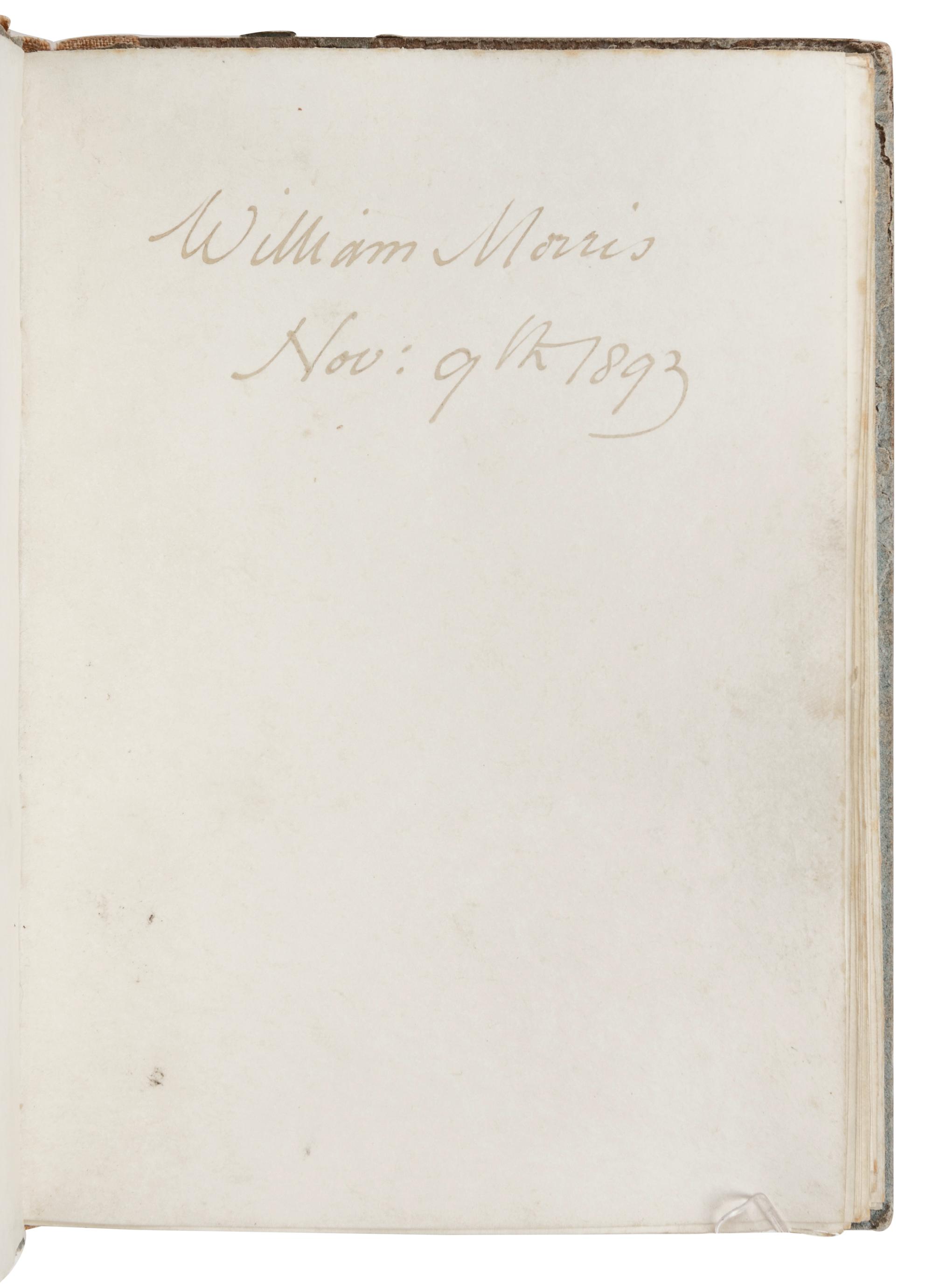 [MORRIS, William, his copy] -- [KELMSCOTT PRESS]. MORRIS, William (1834-1896). Gothic Architecture: A Lecture for the Arts and Crafts Exhibition Society . Hammersmith: The Kelmscott Press, 1893.