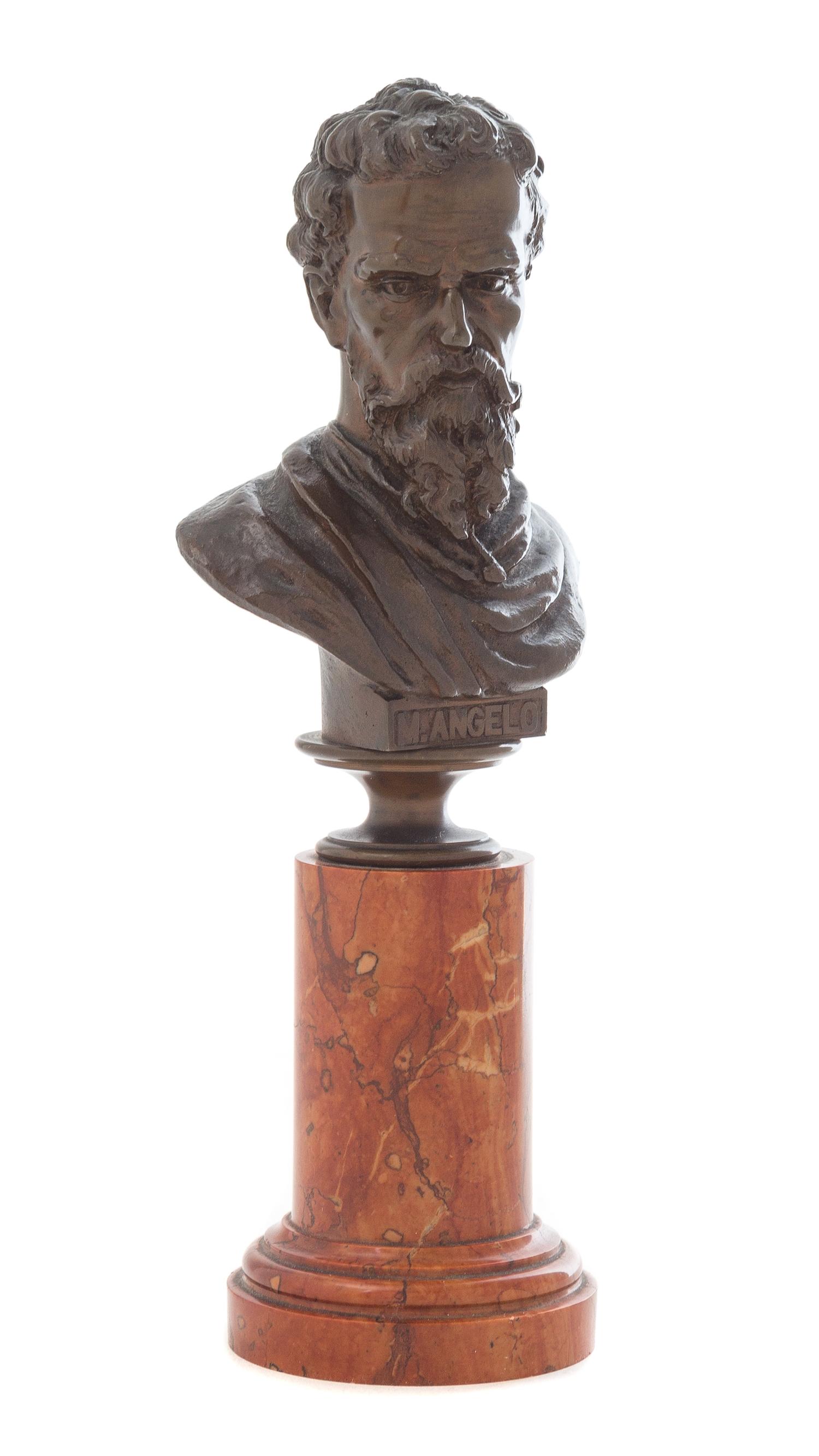 A Continental Bronze Bust Height 7 3/4 inches. — 20TH CENTURY