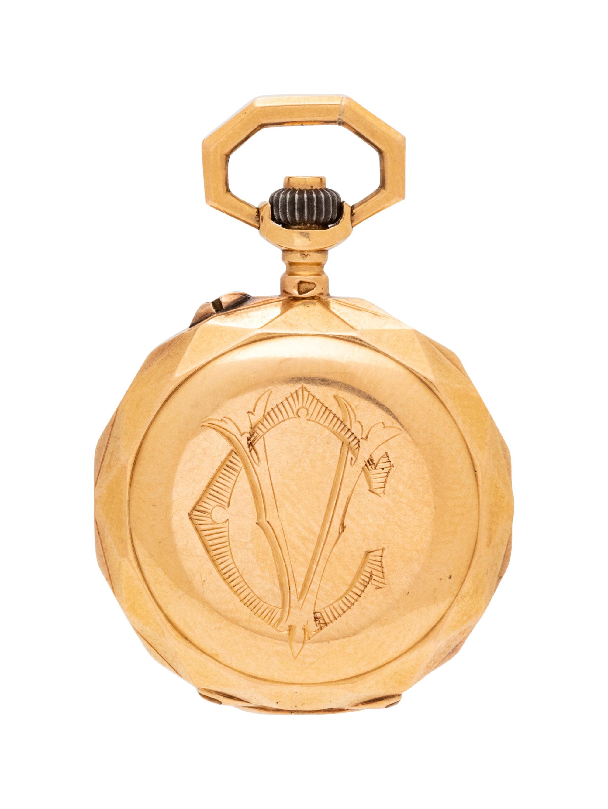 An 18 Karat Yellow Gold Hunter Case Pocket Watch,