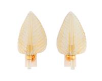A Pair of Barovier & Toso Glass Wall Sconces — 20TH CENTURY