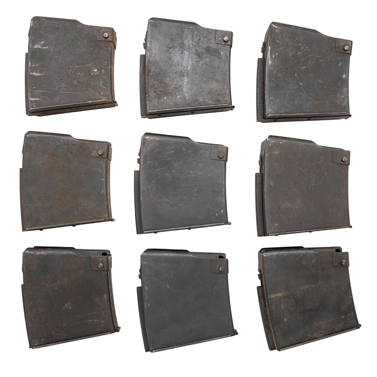Lot of (9) Solothurn Magazines for the S18-100 and S18-154 20mm Anti-Tank Rifles