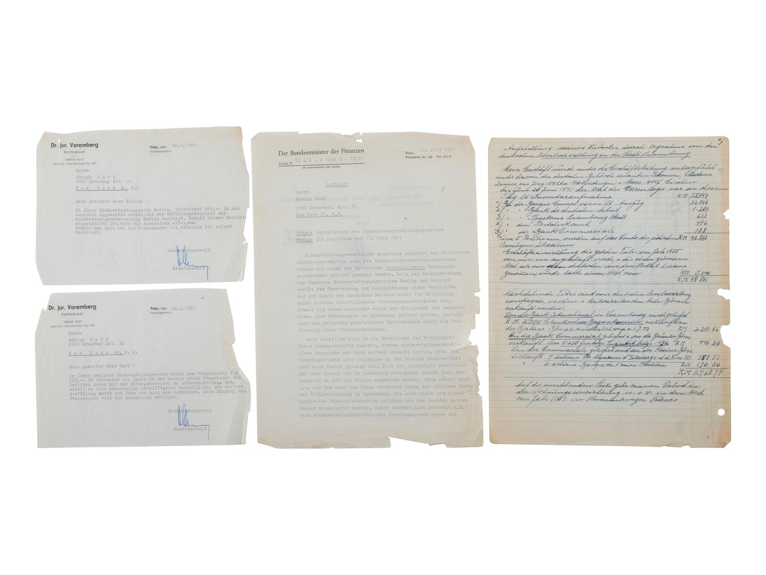 [WORLD WAR II]. Sergeant Frederic H. Harf archive incl. photographs and Holocaust-related documents