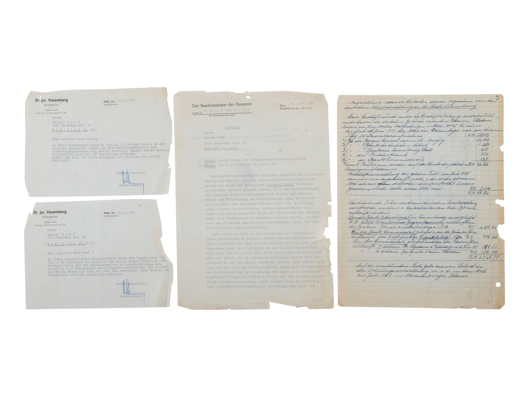 [WORLD WAR II]. Sergeant Frederic H. Harf archive incl. photographs and Holocaust-related documents