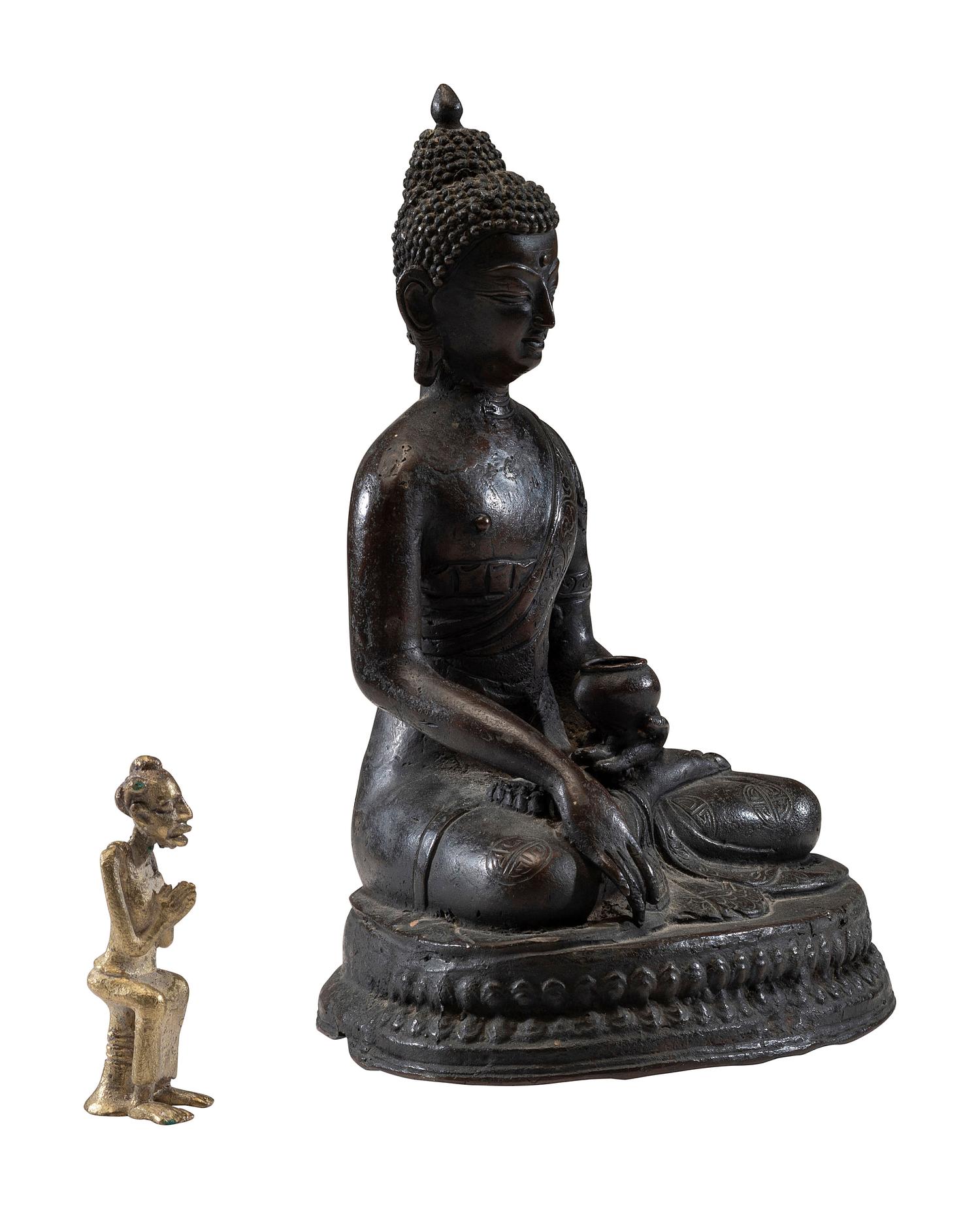 Two Southeast Asian Metal Figures of Buddha
