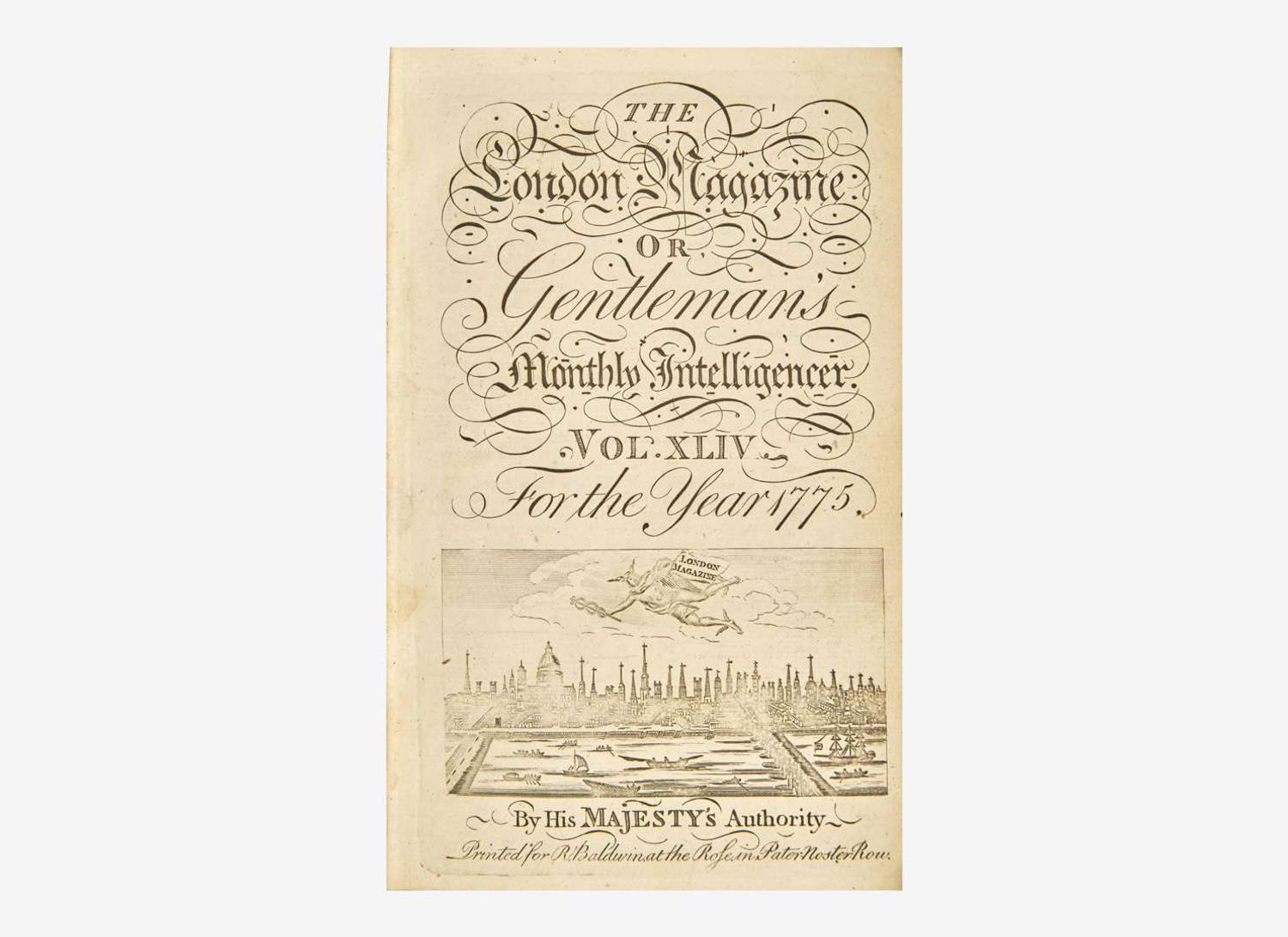 [American Revolution] The London Magazine: or, Gentleman's Monthly Intelligencer...For the Year 1775
