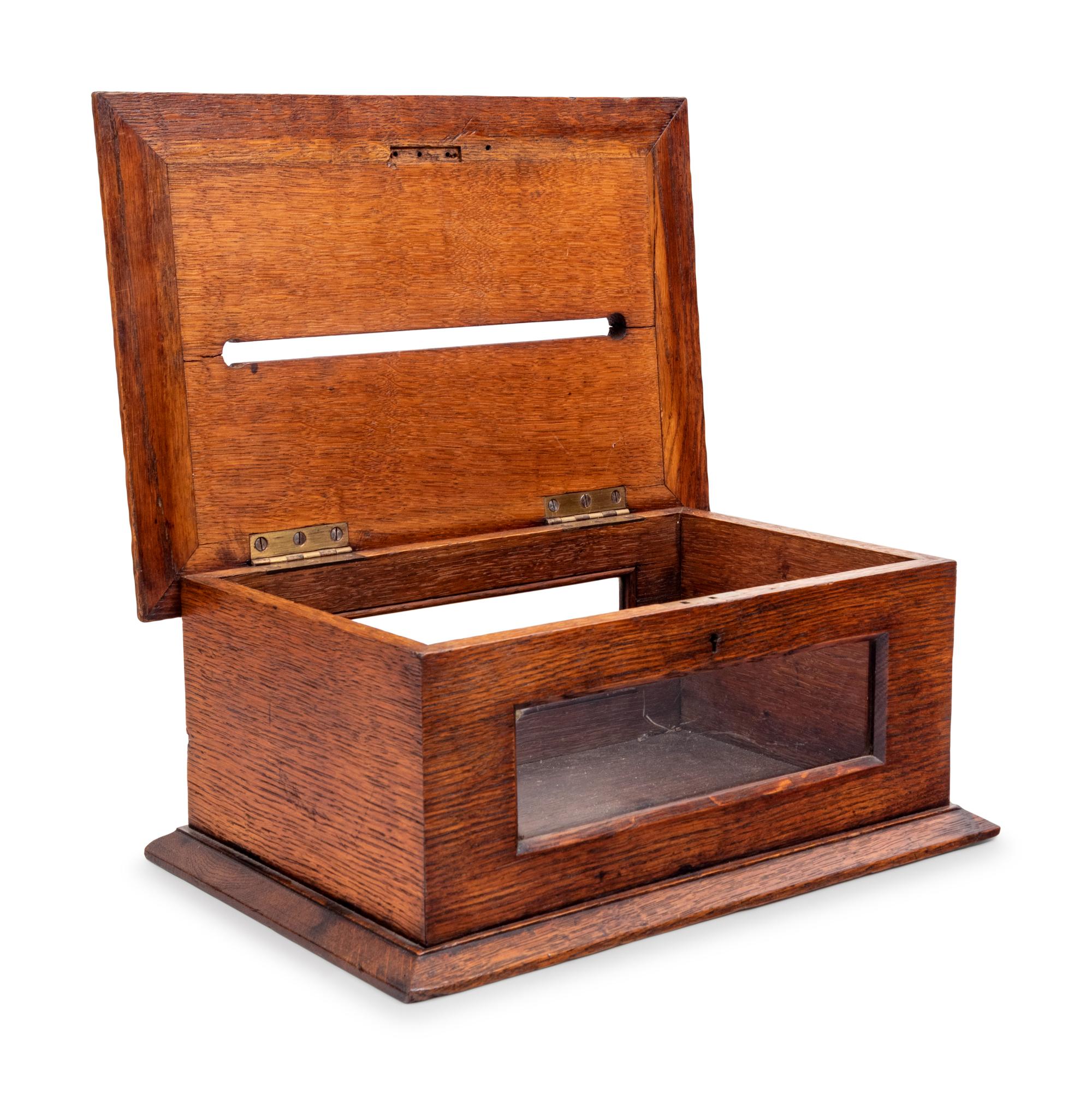 A Victorian Oak Letter Box