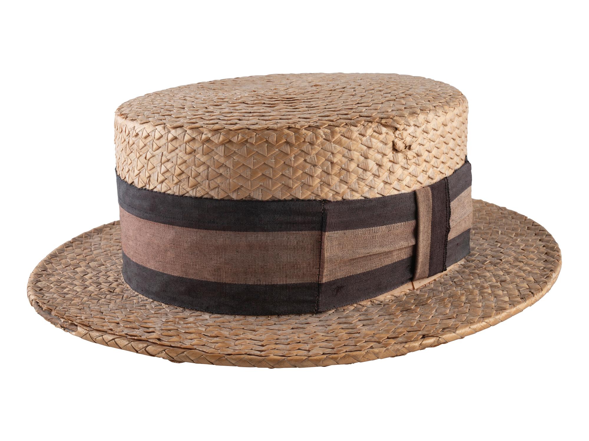 ROOSEVELT, Franklin Delano (1882-1945). Straw boater hat signed ("Franklin D. Roosevelt").