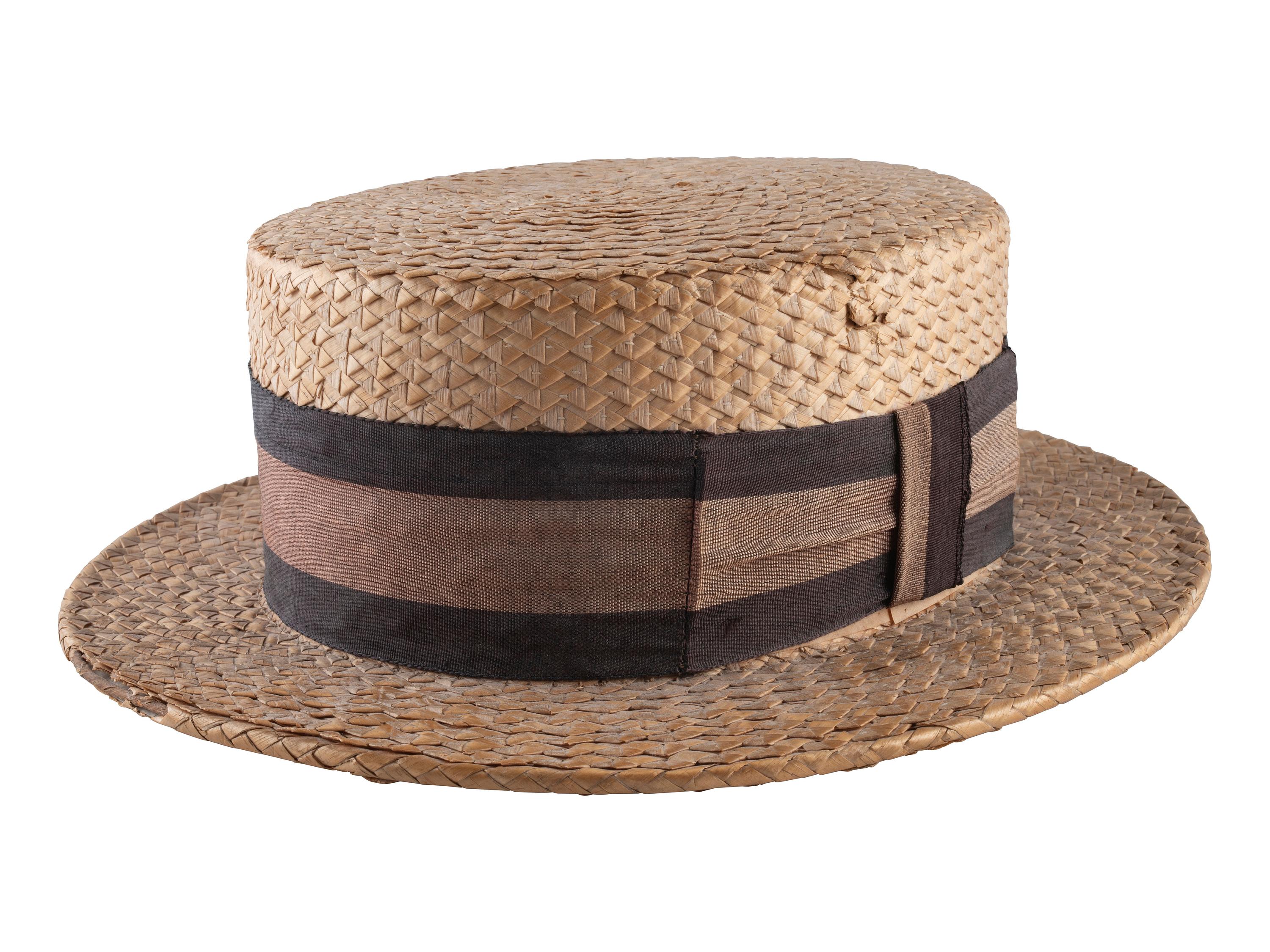 ROOSEVELT, Franklin Delano (1882-1945). Straw boater hat signed ("Franklin D. Roosevelt").